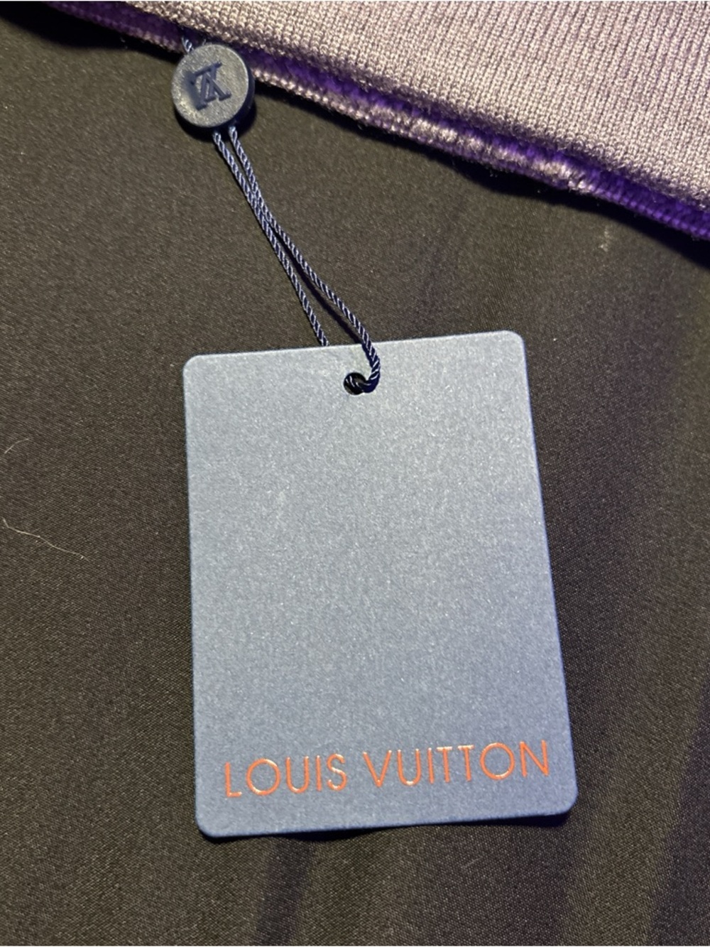 Louis Vuitton Purple and Gray Knit Beanie with LV Tag - Picture 3 of 6